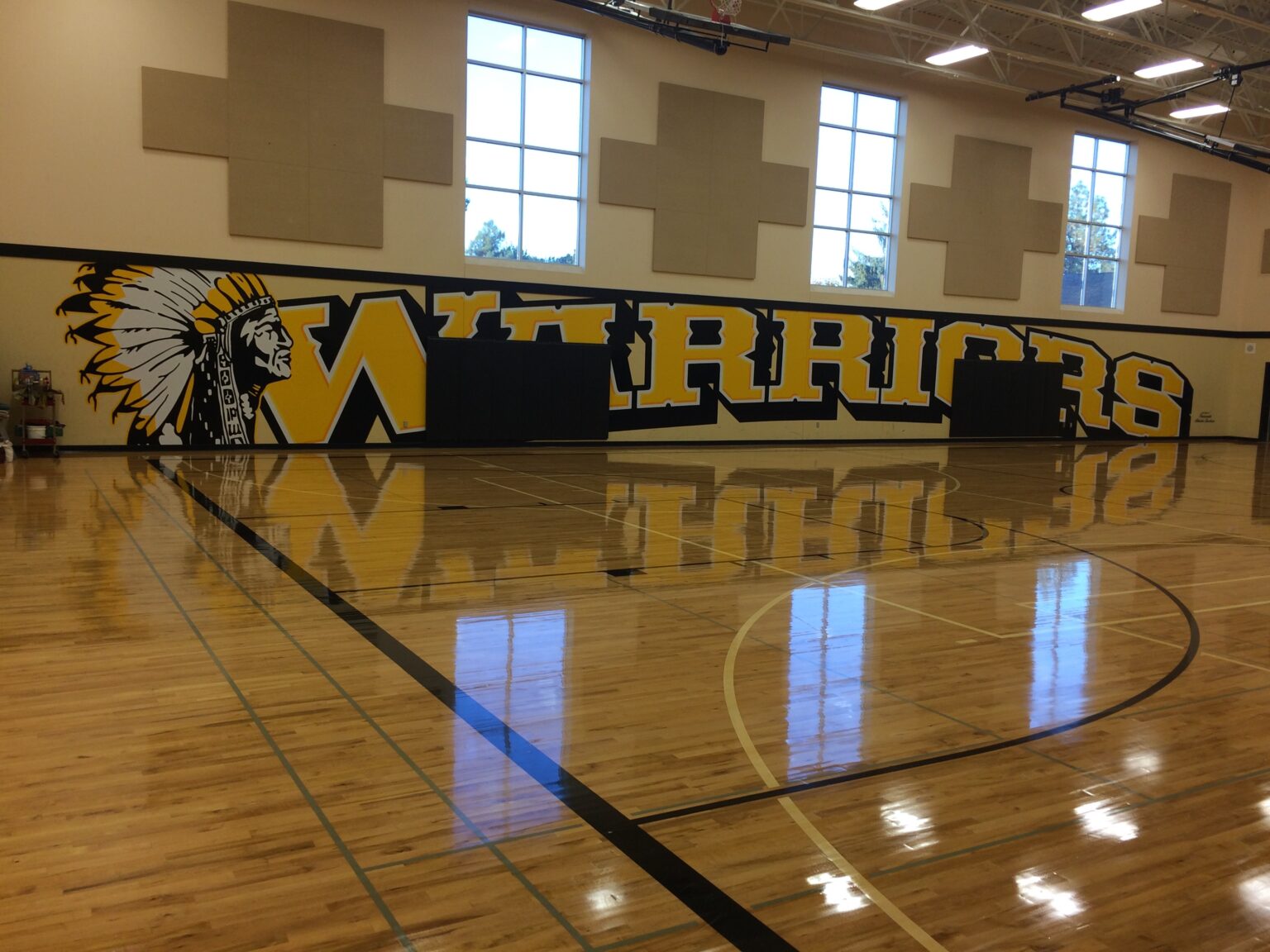 Philomath High School Auxiliary Gym Brad Johnson Signs
