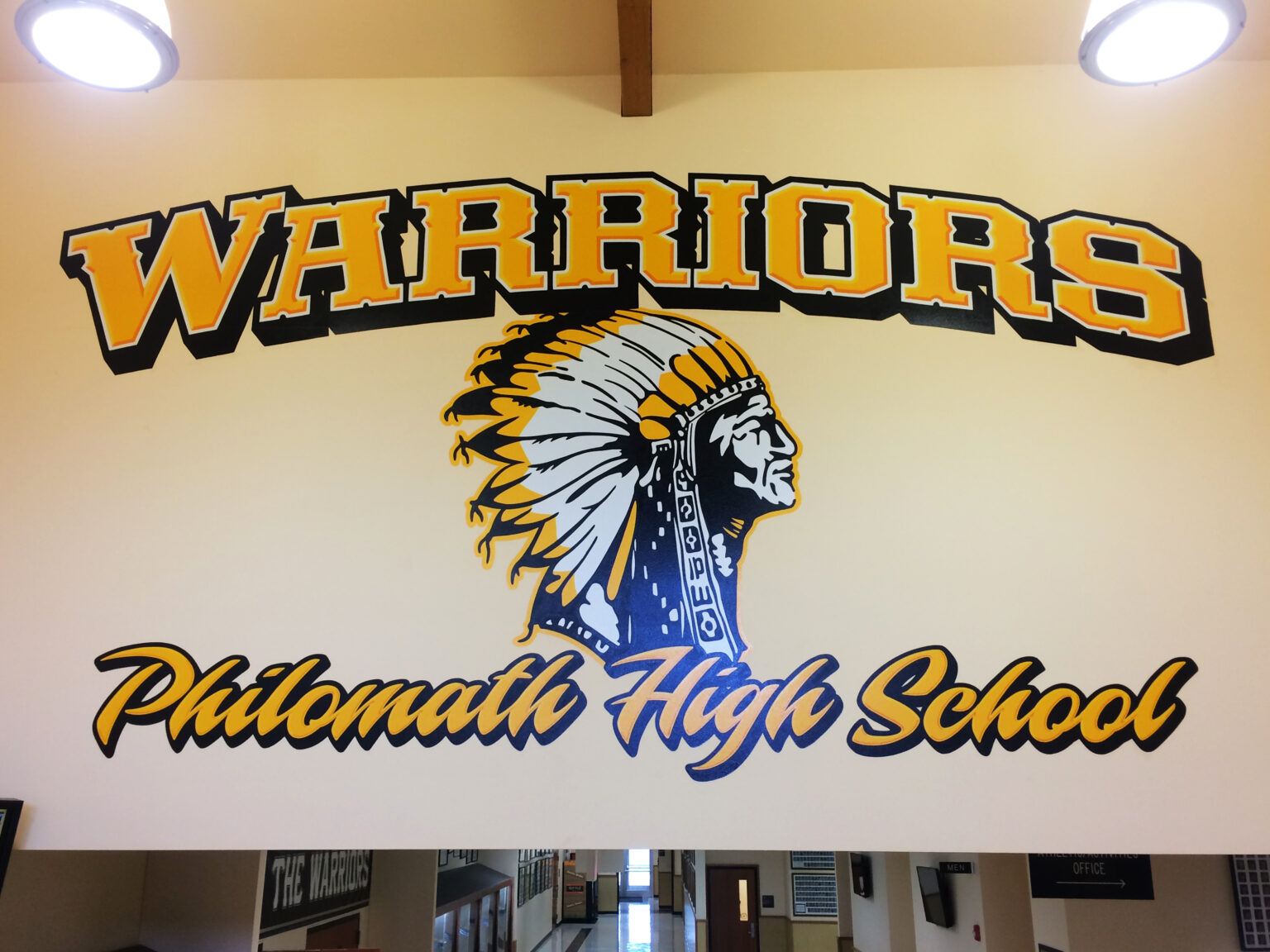 Philomath High School Lobby Brad Johnson Signs